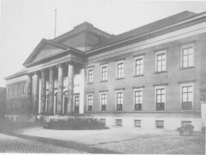 Tweede academiegebouw in 1884