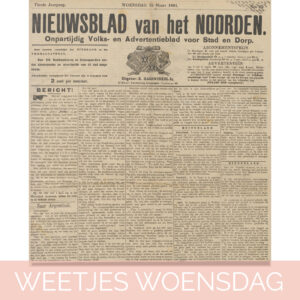 blog, woensdag weetje, kranten, Groningen, geschiedenis