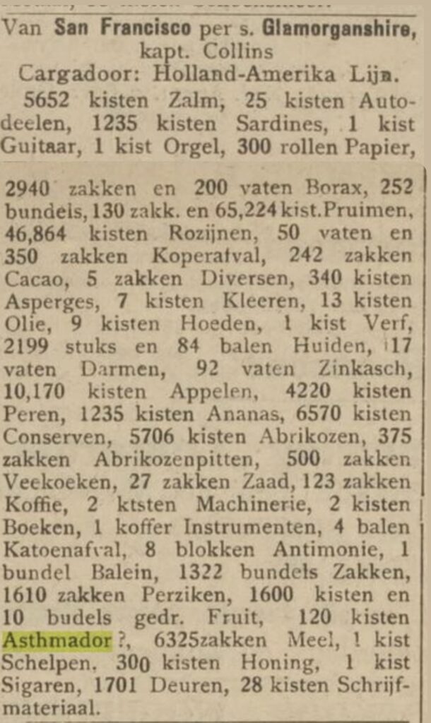 astma, medicijnen, kranten, geschiedenis, historie, nieuwsberichten, advertenties, historische verhalen